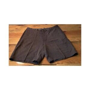 Tommy Bahama Shorts 36 Dark Brown Casino Deck Cruisewear 100% Silk Flat Front